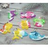 100 Packs Bulk Undersea Octopus Mermaid Turtle Shark Dolphin Fish Whale Mini Ocean Assorted fidgets for Kids Classroom Student Bubble Prizes, Summer Party Favors Gift