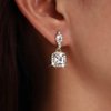 Sttiafay Vintage Crystal Square Drop Earrings Gold Cz Square Stud Earrings Rhinestone Square Dangle Earrings Geometry Cz Earrings Jewelry for Women