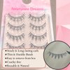 Ninetynine Dreams 5 Pairs Manhua Manga Style False Eyelashes 3D Lightweight Natural Comfortable Clear Band Daily Anime Manga Eyelashes Fluffy Soft Eyelashes Packs