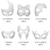 PARAOR 16PCS DIY White Masquerade Mask Paintable Paper Mache Mask White Half Face Masks for Mardi Gras Cosplay Masquerade Dance Party Halloween