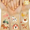 xo, Fetti Farm Party Supplies Temporary Tattoos - 30 Glitter Styles | Barnyard Animals, Petting Zoo, Cow, Horse, Tractor Trailer, Sheep
