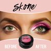 Skone Cosmetics Gems Eye Shadow, Highly Pigmented, Longwear Eye Makeup, Single Eyeshadow with Pro Shimmery Finish - Ultra-Blendable, Slightly Shimmer Shades - PinkEyeshadow - Strawberries