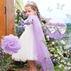 Lingway Toys purple princess dress up Cape Costume for girls aged 3-8，8 Piece toddler girl toys set