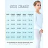 Finihen Girls Leotard Basic Long Sleeve Ballet Dance Leotard White 2-4yrs