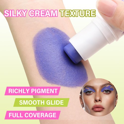 GEUUFEA Body Paint Stick, Face Paint Makeup Stick, Foundation Makeup for Halloween Cosplay Costume Party, Face Body painting for Adults and Kids