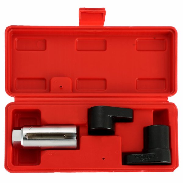 FLKQC Automotive Oxygen Sensor Socket Set | 3pcs Oxygen Sensor Socket 6 Point Wrench 1/2" and 3/8" Drive 7/8" 22mm 3pcs Universal Oxygen Sensor Switch Socket