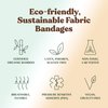 FEBU Eco-Friendly Organic Bamboo Fabric Bandages | PFAS Free Flexible Fabric Bandages | Latex Free Bandages | Natural Hypoallergenic Bandages for Scrapes, Cuts & First Aid | 75 Count Variety Pack