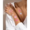 FRESHME Pink Temporary Tattoos Girls - 78 Styles Slumber Party Birthday Supplies, Sleepover Party Cute Decorations, Party Favors Sleepover Accessory Activity