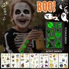 EMOME 500+ Styles Glow Halloween Tattoos for Kids Bulk, Cute Kids Temporary Tattoos Stickers, Halloween Treats Party Supplies Favors Decorations for Boys Girls (56 Sheets)