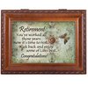Cottage Garden Retirement Worked Hard Those Years Woodgrain Rope Trim Jewelry Music Box Plays Wonderful World