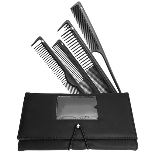 JW Professional 4 pcs. Carbon Comb Set & Case