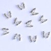 3D Alloy Butterfly Nail Charms,Shiny Diamonds Metal Butterfly Nail Gems Nail Rhinestones Nail Art Charm,Nail Decoration Rhinestones for Nails DIY Manicure Jewelry Accessories Women Nail Supplies,10pcs