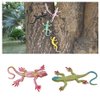 Vocoliday 6Pcs Realistic Fake Lizards Artificial Model Reptile Lizard Animal Figures Trick Playthings for Halloween April Fools' Day Party Prank Props