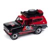 1979 Scout II Red and Black with Open Utility Trailer Tow & Go Series 1/64 Diecast Model Car by Johnny Lightning JLBT020-JLSP378
