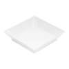 Restaurantware 2.5 x 2.5 Inch Mini Tasting Plates 100 Disposable Square Plastic Plates - Durable Stylish White Plastic Hors D'oeuvre Serving Plates For Desserts Or Appetizers At Parties