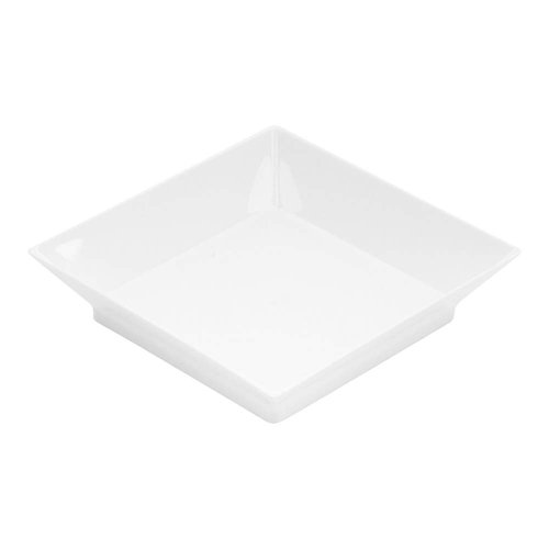 Restaurantware 2.5 x 2.5 Inch Mini Tasting Plates 100 Disposable Square Plastic Plates - Durable Stylish White Plastic Hors D'oeuvre Serving Plates For Desserts Or Appetizers At Parties