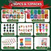 BenLouis Christmas Party Favors for Kids Christmas Classroom Gifts Prize Stockings Filler Coloring Books Bulk for Students Crafts Xmas Holiday School Goodie Bag Stuffer（12Set Gingerbread）