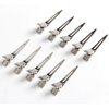 SBYURE 100 Pack 1.77 Inch Single Prong Pin Curl Duckbill Clips,Silver Setting Section Hair Clips Metal Alligator Clips for Hair Extensions