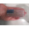 Generic American flag red white and blue crystal hair clip barrette