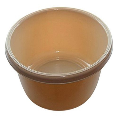 YBM Home 1148 Round Plastic Wash Basin, 11.25", Beige