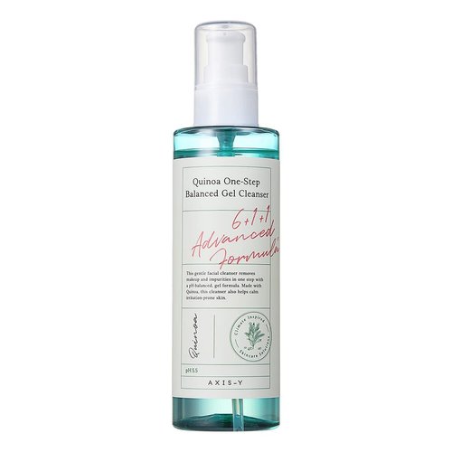 AXIS-Y Quinoa One Step Balanced Gel Cleanser with Quinoa, Centella Asiatica & Herbal Complex | Daily Mild Face Cleanser for All Skin Type | Vegan & Cruelty-Free Korean Skin Care | 180ml / 6.08 fl. oz.