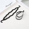 6PCS Black Plastic Double Hooks Hair Bun Maker Hair Holders Hair Twist Shaper Styling Tool DIY Hair Accessories for Women