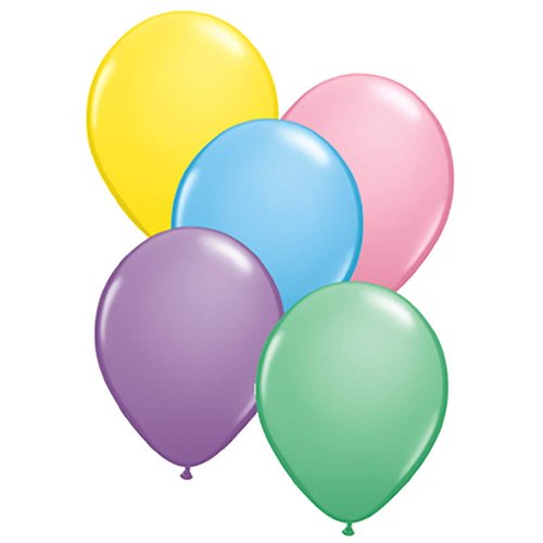 Qualatex 11" Assorted Pastels Latex Balloons (100ct)