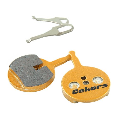 Gekors Metallic Bicycle Disc Brake Pads for Avid BB5, 1 Pair with a Spring, Golden