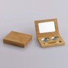 1 Piece Bamboo Empty Eye Shadow Case Box Double Grid Tinplate Palette Pans Bamboo Eyeshadow Case Magnetic Eyeshadow Palette Cosmetics Organizer Container with Makeup Brush for Eye Shadow Blush Powder
