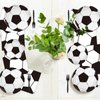 Serves 24 Soccer Birthday Party Plates Napkins Soccer Party Supplies Tableware Paper Dinnerware Decoration for Birthday Party Baby Shower for Soccer Fans, Totally 96Pcs
