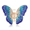 Suoirblss 1PC Elegant Butterfly Hairpin Fancy Rhinestones Claw Clip Jaw Clips for Women Lady (Blue)