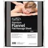 ForPro Professional Collection Premium Flannel Flat Sheet for Massage Tables, Ultra-Light, Stain and Wrinkle-Resistant, 63" W x 100" L, Black