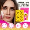 Self Adhesive Eyelashes Lash Clusters Reusable Adhesive Eyelashes,No Glue Needed,No Sticky Residue Lashes with Tweezers For Diy lashes Extension At Home By WLFRHD(Bell,D-Mix11-15mm Kit)