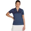 Three Sixty Six Women’s Short Sleeve Collarless Golf Polo Shirt - Dry Fit, Breathable, Compression Golf Tops Cadet Blue