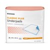 McKesson Classic Underpads, Incontinence Bed Pads, Light Absorbency, 23 in x 24 in, 25 Count