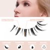 Anime Lashes Clear Band Spiky Lash Wispy Natural Look Japanese Asian Cosplay Manga Fake Eyelashes Individual Cluster 12 Pairs by INMISS