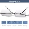 LJIMI Progressive Multifocal Reading Sunglasses for Men Women Trifocal Sun Readers Blue Light Blocking Glasses 3 Powers in 1 Rimless Eyeglasses Presbyopic Eyewear UV Protection Anti Blue Shades-1.5