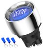 RVBOATPAT Push Button Starter Switch 12V 50A Momentary Engine Start Ignition Switch 12 Volt 50 Amp Blue Led Push to Start Button for Marine Vehicle Racing Car Truck RV