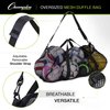 Champion Sports Mesh Duffle Bag with Zipper and Adjustable Shoulder Strap,15” x 36”,Yellow-Multipurpose,Oversized Gym Bag for Equipment,Sports Gear,Laundry-Breathable Mesh Scuba and Travel Bag