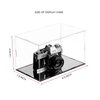 Clear Acrylic Display Case,Self-Assembly Display Box with Black Acrylic Base,Countertop Box Cube Organizer Stand Riser Dustproof Protection Showcase for Action Figures Toys Collectibles(9.5x8x8 inch)
