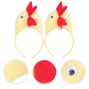 2Pcs Yellow Chick Headband Rooster Animals Headband Hair Hoop for Adults Easter Decorations