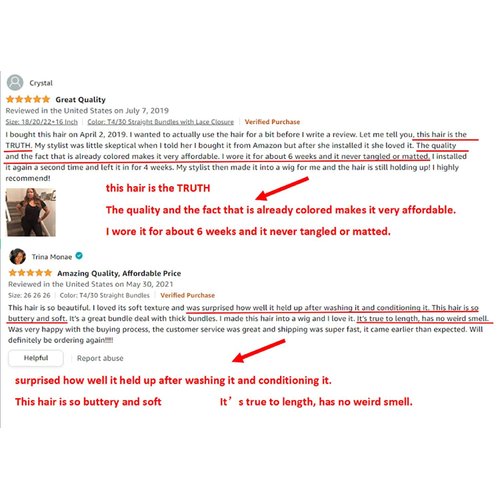 10A Ombre Human Hair Bundles Straight Bundles Brazilian 100% Unprocessed Virgin Remy Hair Bundles Straight Ombre Hair 2 Tone Black to Honey Brown Human Hair Extensions (T4/30, 14 16 18)