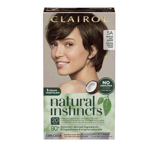Clairol Natural Instincts Hair Color, Medium Cool Brown [5A] 1 ea (Pack of 4)