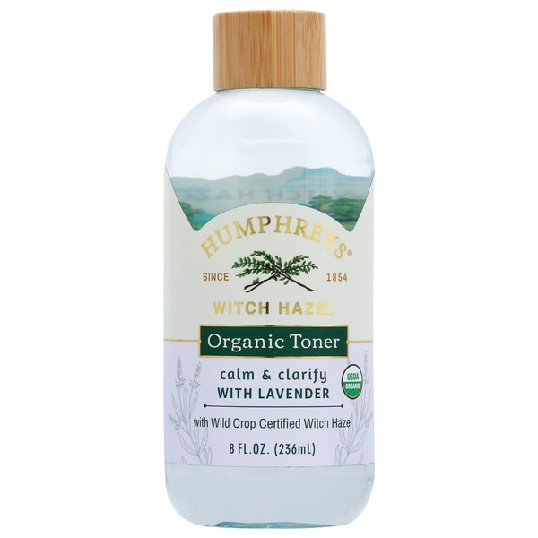Humphreys Organic Toner, Witch Hazel with Lavender, USDA Certified Organic, 8 Fl Oz (Pack of 1)