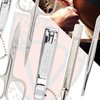 3 Swords Germany - brand quality 8 piece manicure pedicure grooming kit set for professional finger & toe nail care scissors clipper fashion leather case in gift box, Made in Solingen Germany (03911)