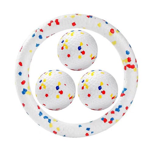 Swaiot Dog Balls for Aggressive Chewers Dog Balls for Aggressive Chewers,Solid Dog Balls Tennis Balls for Dogs,Floating Dog Ball Light Bouncy-Odourless