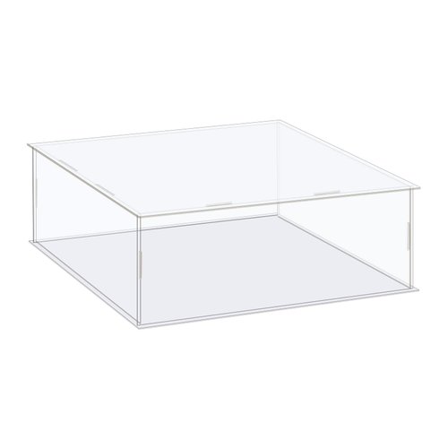 MECCANIXITY Acrylic Display Case Box Clear Dustproof Protection Showcase 10x10x4.3 Inch for Collectibles Display