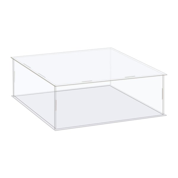 MECCANIXITY Acrylic Display Case Box Clear Dustproof Protection Showcase 10x10x4.3 Inch for Collectibles Display