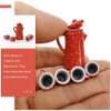 Kisangel 5pcs Dollhouse Miniature Teapot Tea Kettle Tea Cup Model Doll House Decoration Pretend Play Tea Set Food Ornament Accessories