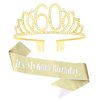 Ondder 60th Birthday Sash Gold Birthday Tiara and Sash for Women 60th Birthday Sash and Crown for Women It’s My 60th Birthday Sash Birthday Party Decorations Gifts for Her Party Favors Supplies